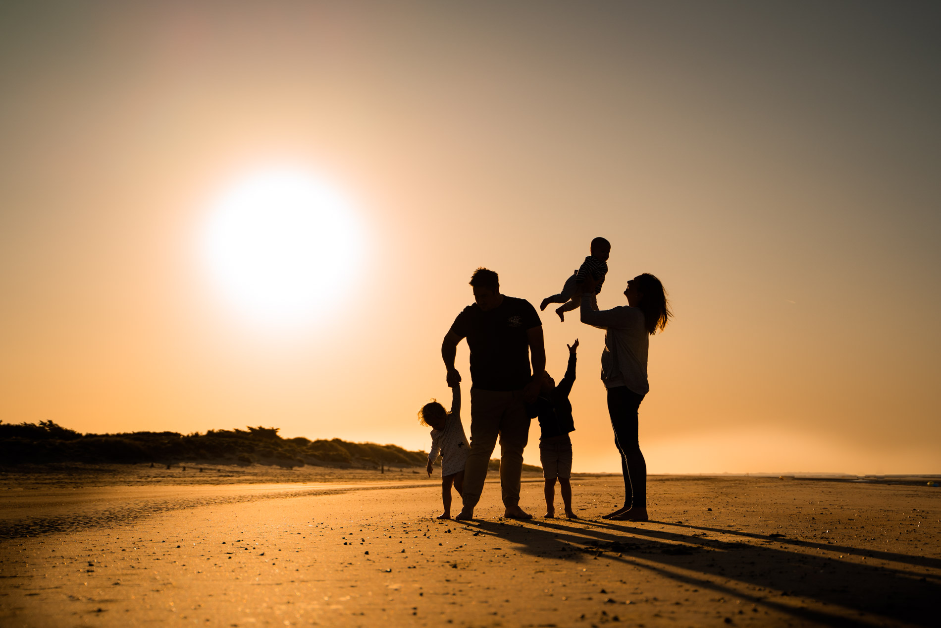 family photo shoot on the beach