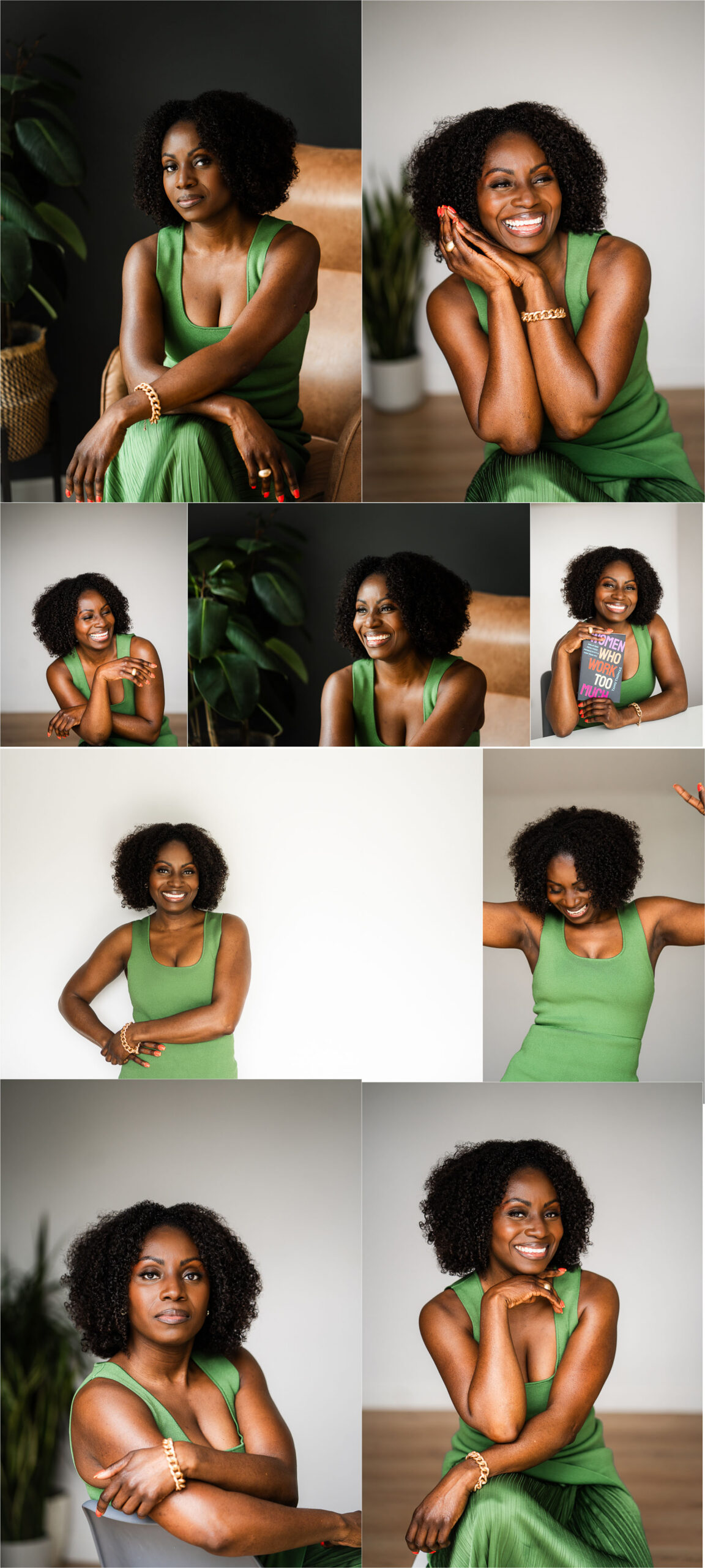 branding photo shootwith a female founder in garden studio in surrey