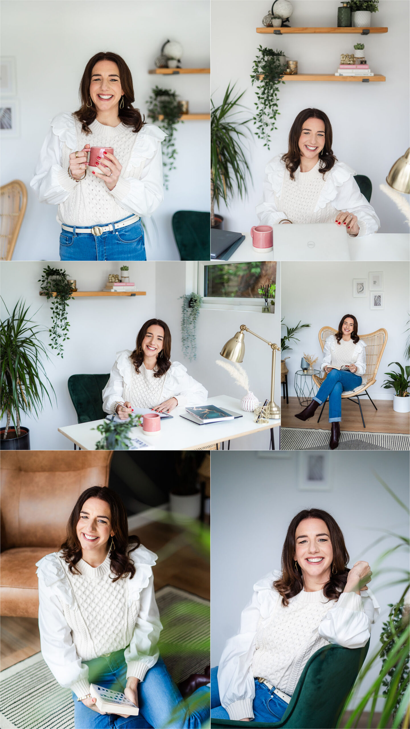 branding photo shootw with business coach in garden studio in surrey