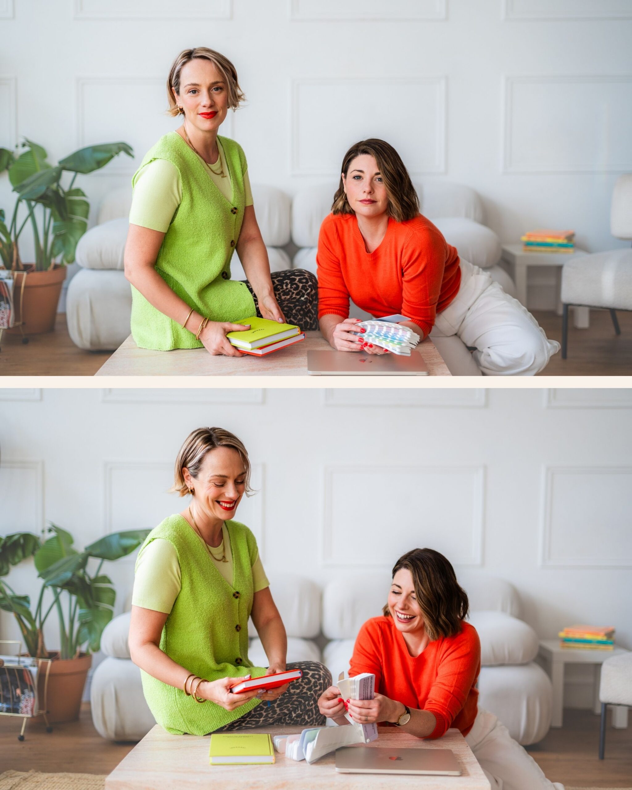 branding photo shoot with two female founders
