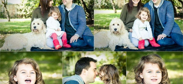 A family photo shoot at home in Esher