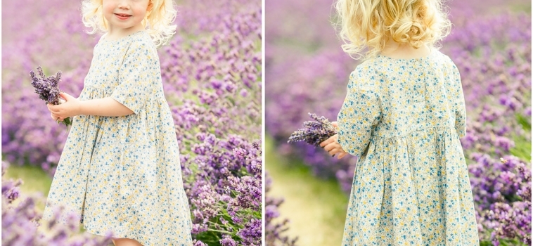 Family photo shoot at the lavender fields in Surrey